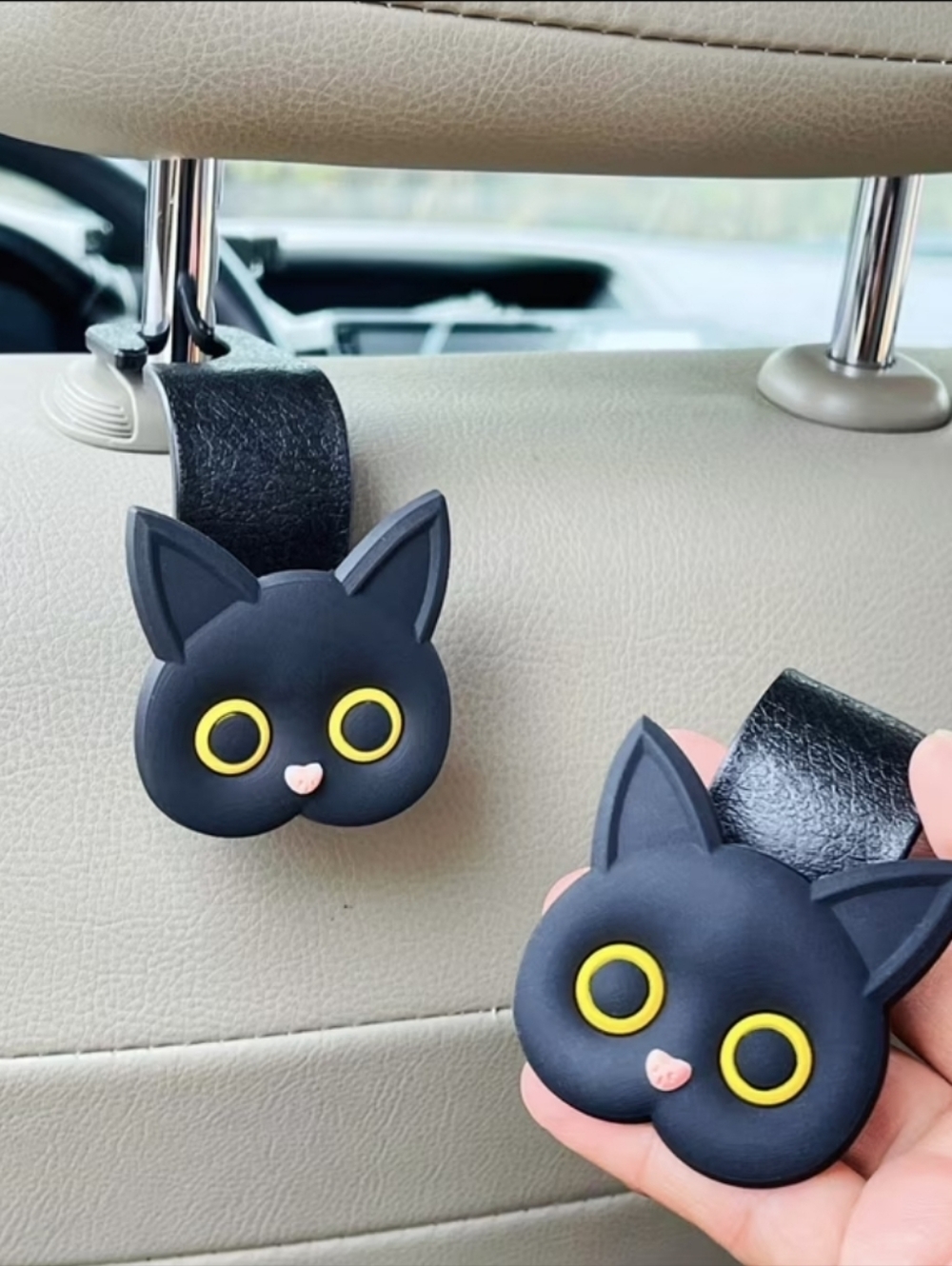 Cat Car Headrest Purse Hooks